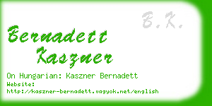 bernadett kaszner business card